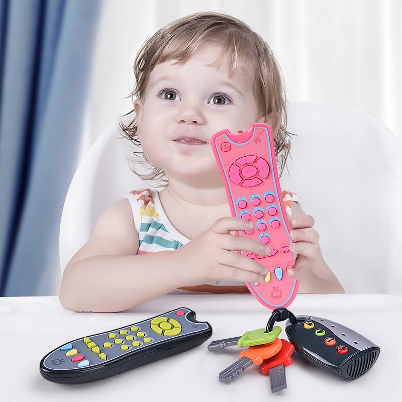 Baby TV Remote Control Kids Musical Early Educational Toys Simulation Remote Control Children Learning Toy with Light Sound