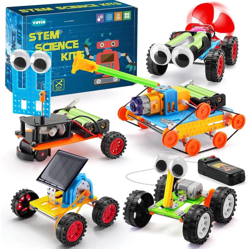 STEM Kits for Kids Ages 5-7 8-10, Robot Building Kits for Boys 8-12, Science Experiments for Kids 6-8 9-12, Car Crafts Activities Engineering Kit, STEM Toys for 5 6 7 8 10 12 Year Old Boys Girls Gifts