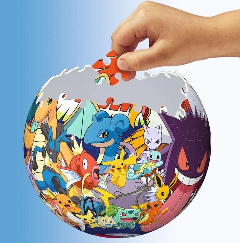 Pokemon 3D Jigsaw Puzzle Ball for Kids Age 6 Years Up - 72 count - No Glue Required - Gifts for Boys and Girls