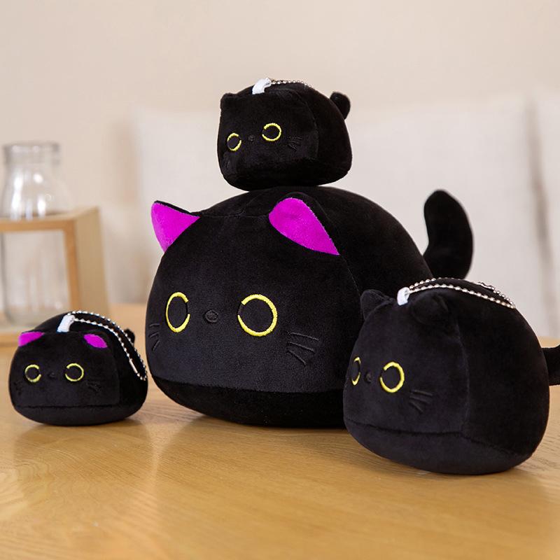 Kawaii Black Cat About Pillow Plush Doll Toys Cute Cute High Quality Gifts For Boys Girls Friends Decorate Childrens