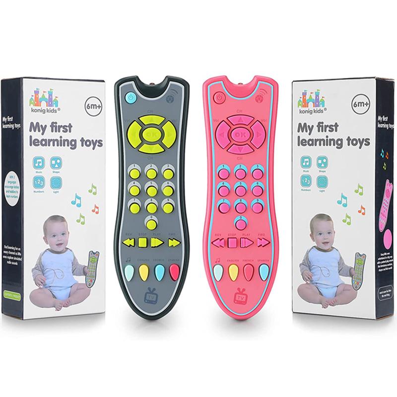 Baby TV Remote Control Kids Musical Early Educational Toys Simulation Remote Control Children Learning Toy with Light Sound