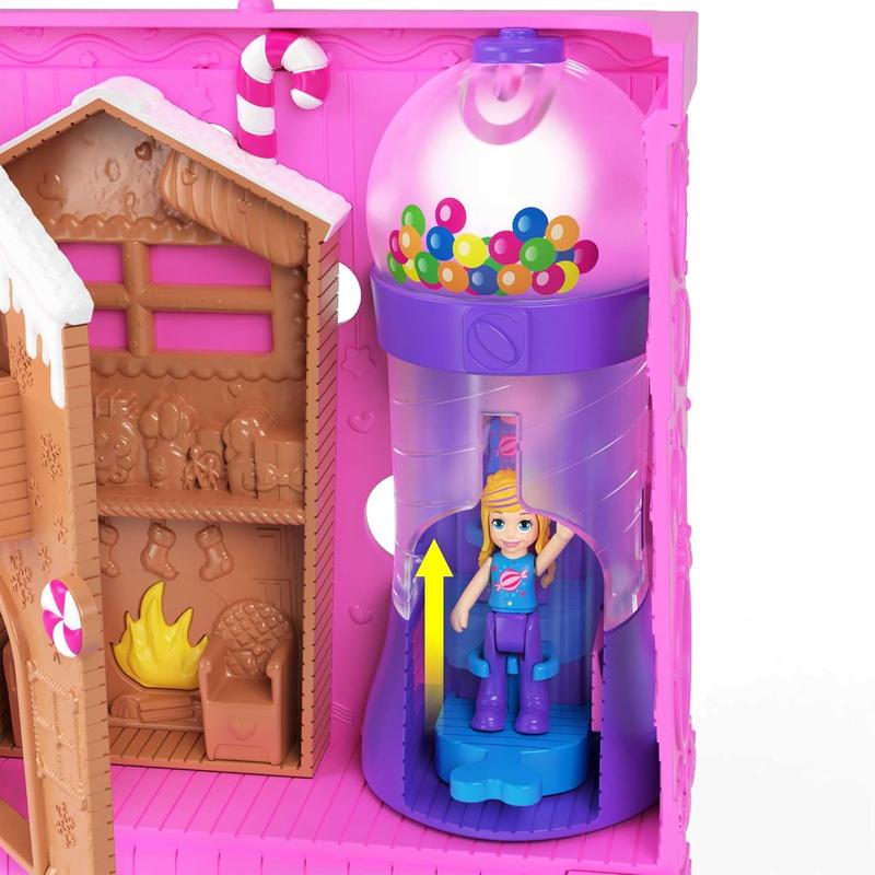 Polly Pocket Compact Playset, Pinata Party with 2 Micro Dolls & Accessories, Travel Toys with Surprise Reveals