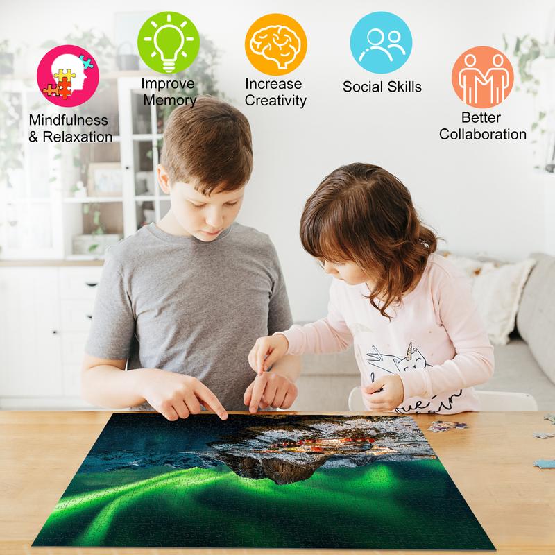 Huadada jigsaw Puzzles for Adults, 1000 pieces of home décor creative gifts, adults and children, family interactive games, parents, grandparents brainstorming