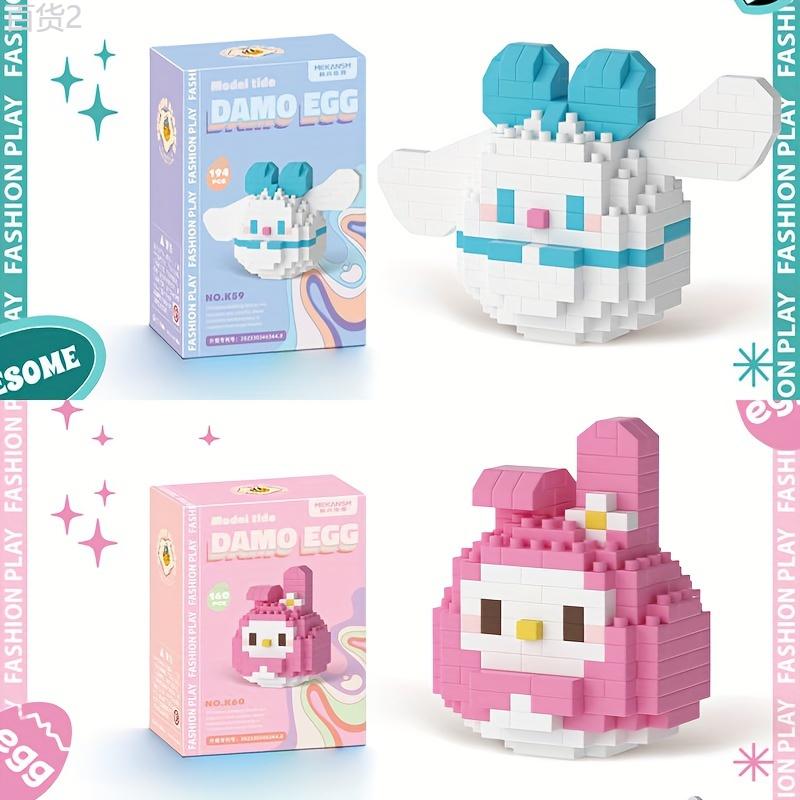 Sanrio Hello Kitty, Cinnamoroll Kuromi My Melody Building Blocks Christmas Gift Desktop Decorations Assembled Small Ornaments