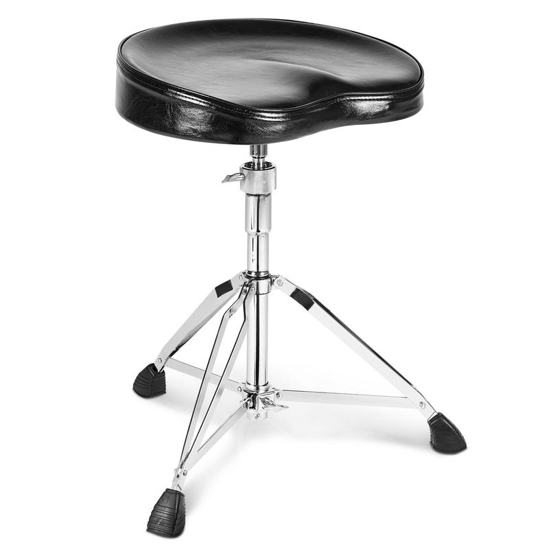 VEVOR Drum Seat, Adjustable Height 21.3-26.4 in   540-670 mm, Comfortable Padded Stool with Non-Slip Feet & 5A Drumsticks, Supports up to 500 lbs   227 kg, Rotatable Drumming Chair