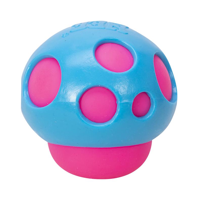 Schylling NeeDoh Groovy Shroom  -  Sensory Toy with Fun Dough Filling - Assorted Designs - Ages 3 and Up - One randomly selcted piece stress ball