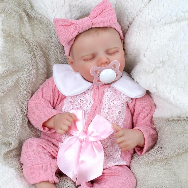 BABESIDE Lifelike Reborn Baby Girl Dolls - 17Inch Soft Full Body Vinyl Realistic-Newborn Baby Dolls Poseable Real Life Baby Doll Girl for 3+ Years Olds