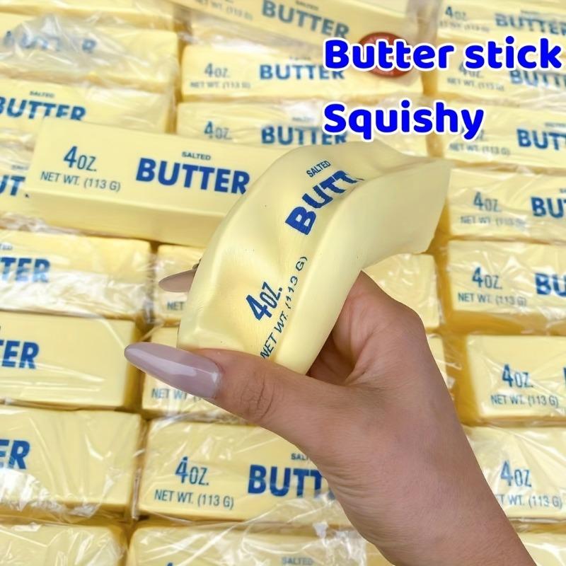 1pc Butter Stick Squishee: Soft, Slow-Rebounding, Finger-Licking Fun Stress Reliever for Teens and Adults