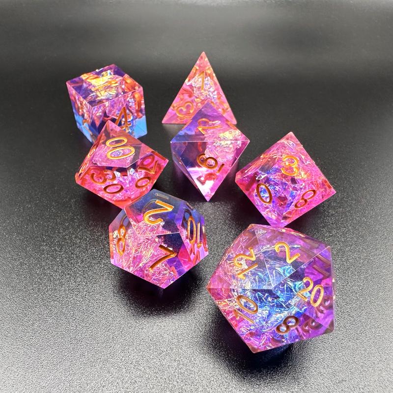 MinMax Misfits Arcane Nexus Resin Polyhedral DnD Dice Set for Dungeons & Dragons (7pc) | Pathfinder | Tabletop RPGS |  Commander | TTRPGs