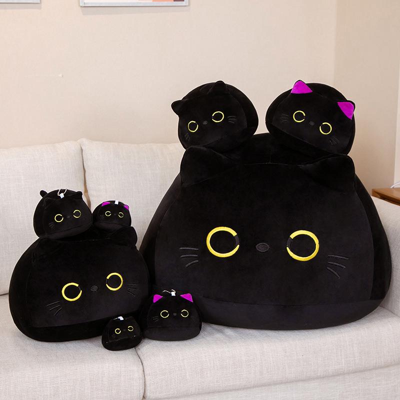 Kawaii Black Cat About Pillow Plush Doll Toys Cute Cute High Quality Gifts For Boys Girls Friends Decorate Childrens