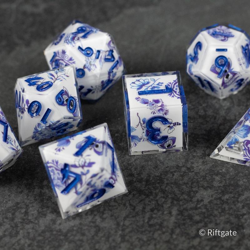 Moonlight Garden DnD Dice Set - Dice for Dungeons and Dragons, D&D, RPGs