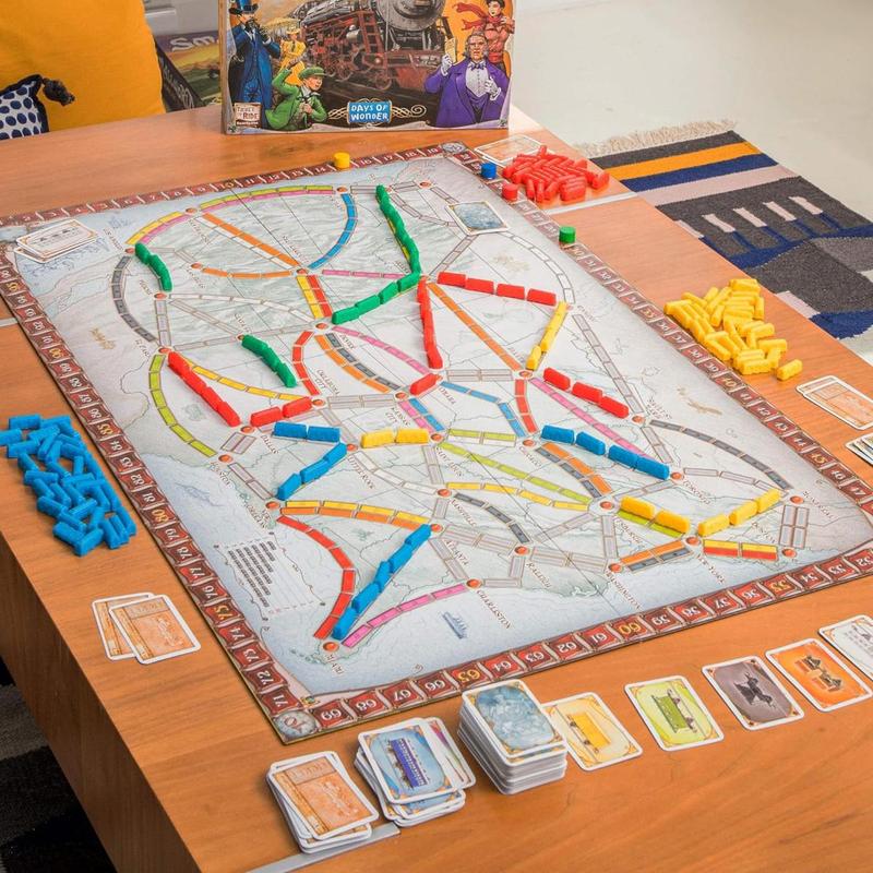 Ticket To Ride Themed Game, 1 Box Family Party Fun Game Box, Creative Holiday Birthday Party Gift for Family Classmate Friend