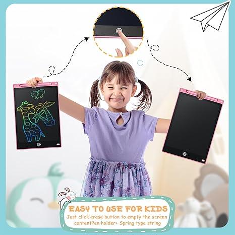 8.5-Inch LCD Handwriting Board For Kids’ Drawing & Writing Eye-Protective Screen with One-Key Erase, Learning Toy Tablet. Toddler Skills Craft Kit