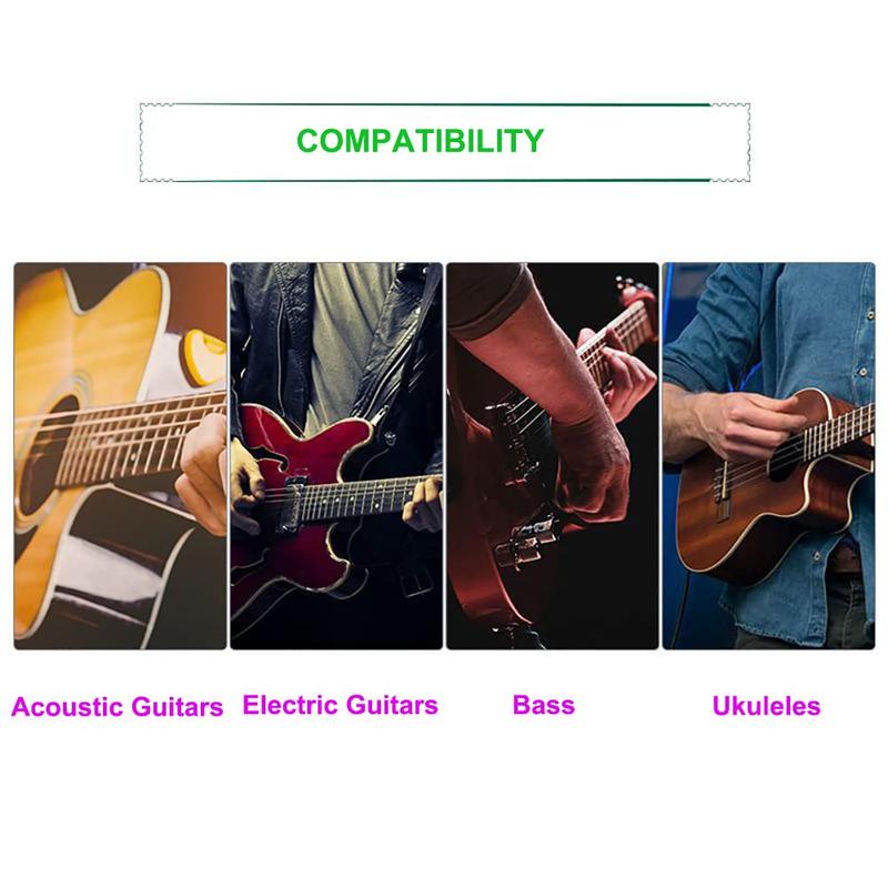 Guitar Strap Set(10pcs), Flame Pattern Guitar Strap, Soft Guitar Strap, Electric & Acoustic Guitar Strap, Music Accessories for Guitar