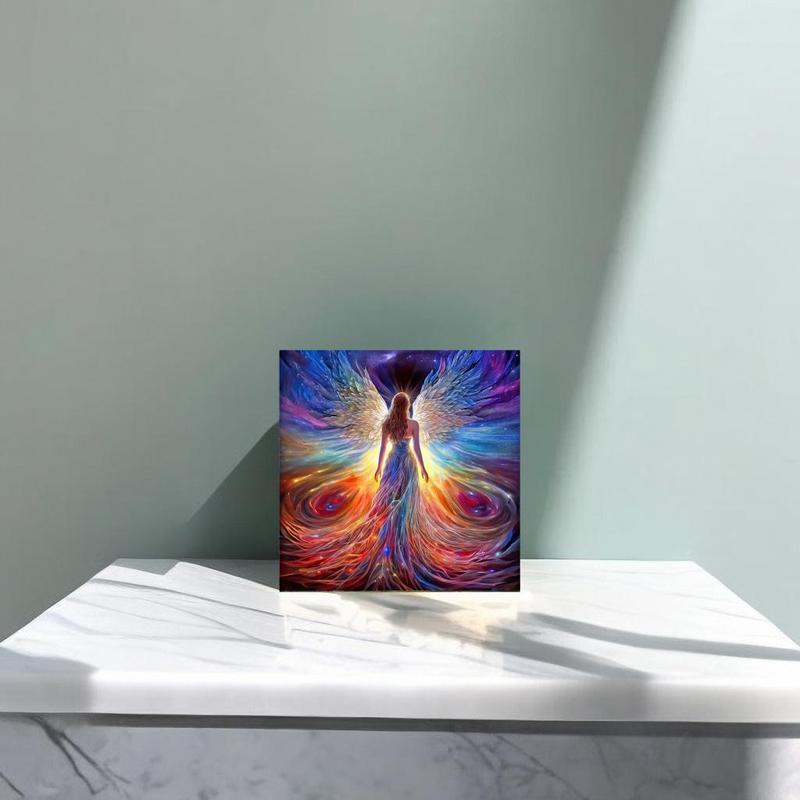 Angel Back Pattern DIY Diamond Art Painting Picture Without Frame, DIY 5D Diamond Arts Painting Kit, Wall Art Decor for Home Living Room Bedroom