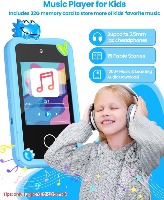 MOREXIMI Smartphone Toy for Kids, Birthday Gift Unicorn Toy Phone, Touch Screen Holographic projection Kids Phone, Travel Toy Preschool Learning Toy with 32GB SD Card