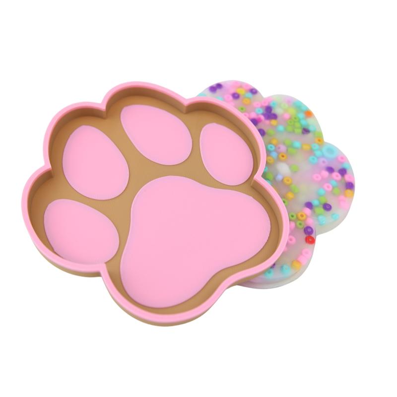 Paw Print Picky Pad and Tray- Satisfy Your Urge to Pick, Pop and Peel Stress-Free!