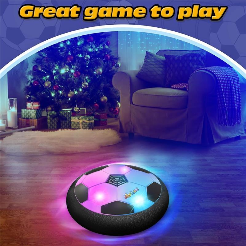 Air Power Soccer Ball for Kids with LED Light, Hover Soccer Ball for Indoor & Outdoor Play, Boys & Girls 3-8 Years Old, Fun Soccer Toys for Kids