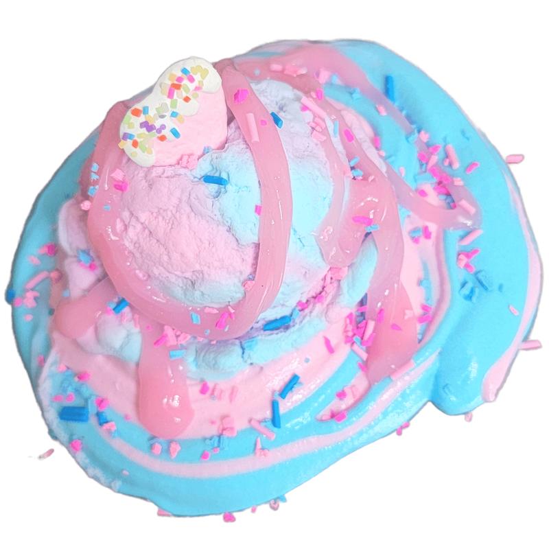 Cotton Candy Ice Cream Scoops DIY Slime Kit