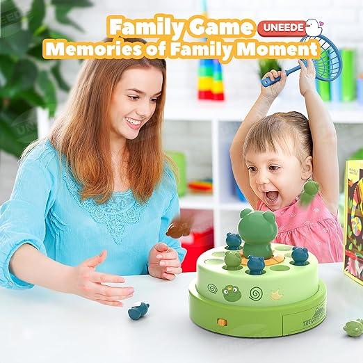 lovebrick Frog Game Rotating Ejection Toy Games for Kids Age 4-6, Bounce and Catch  Frog Board Games for Kids 4-8,Family Games Toys for 5-7 Boys Girls, Birthday Gifts for Toddlers 3-5 Preschool Toys for Birthday Gifts for Toddler Toys & Games