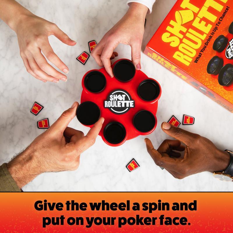 Buzzed Shot Roulette: A Drinking Game For Adults - Compete to See Who Has the Best Poker Face