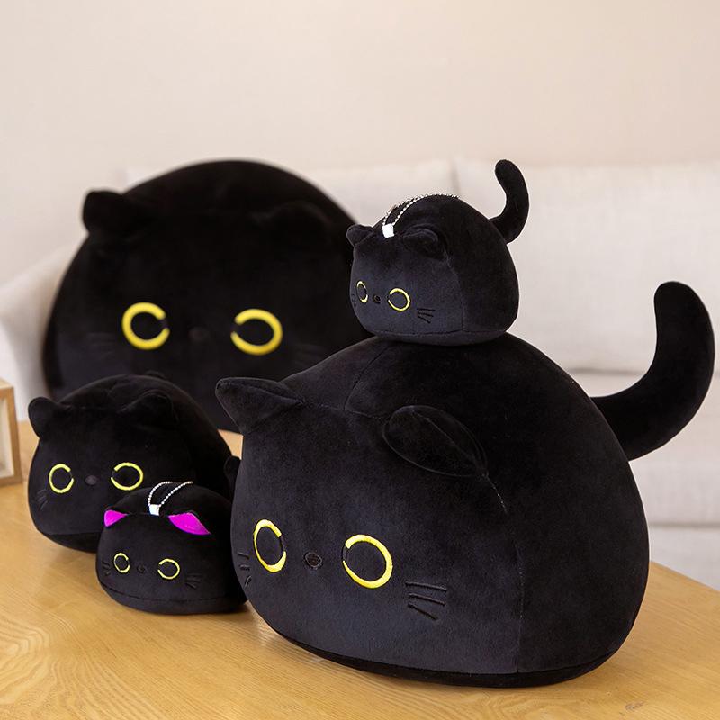 Kawaii Black Cat About Pillow Plush Doll Toys Cute Cute High Quality Gifts For Boys Girls Friends Decorate Childrens