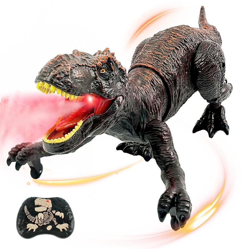 Remote Control Dinosaur Animal Toy, Spinosaurus and T-rex, swift movement & water spray, gift for boys