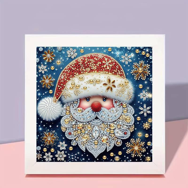 Santa Claus Pattern DIY Diamond Arts Colorful Painting Kit without Frame, 1 Count 5D Diamond Arts Colorful Painting Kit, Wall Art Decor