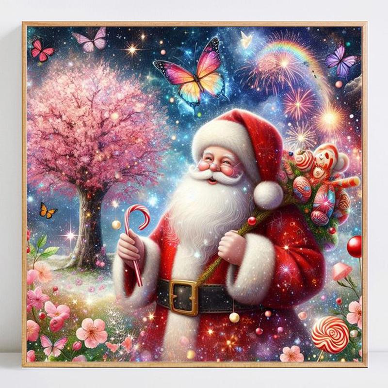 Santa Claus Pattern DIY Diamond Arts Colorful Painting Kit without Frame, DIY 5D Diamond Arts Colorful Painting Kit, Wall Art Decor for Home