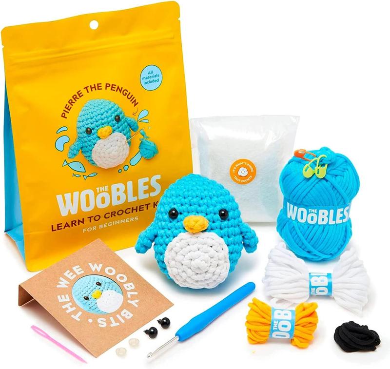 Woobles Crochet Kit for Beginners with Easy Peasy Yarn as seen on Shark Tank - with Step-by-Step Video Tutorials