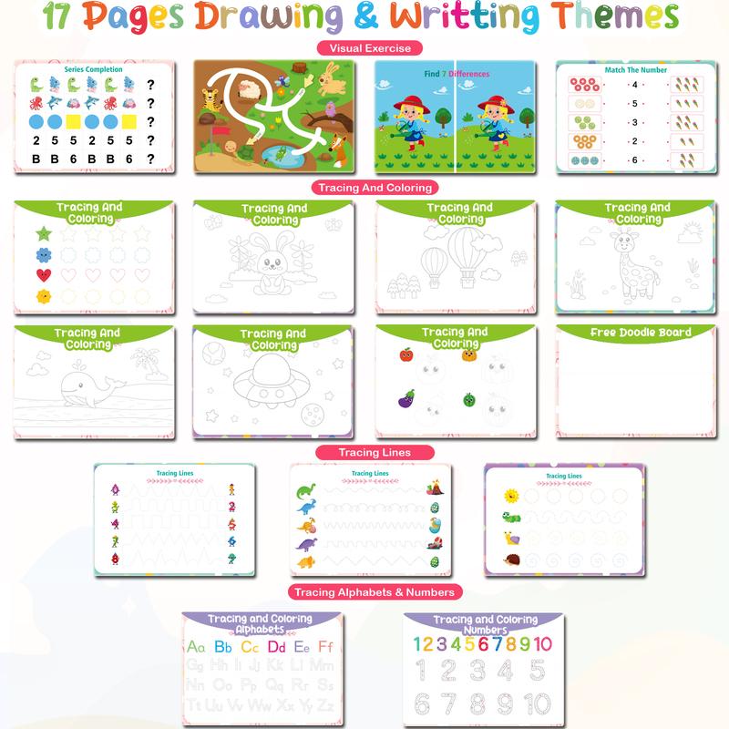 32 and 35 Themes Educational Toy- Montessori Toys -  Learning Materials Gifts Dinosaur Alphabet Arts and Crafts  Learning Activities for  Ages 4 5 Birthday and Christmas Gifts