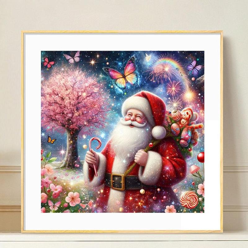 Santa Claus Pattern DIY Diamond Arts Colorful Painting Kit without Frame, DIY 5D Diamond Arts Colorful Painting Kit, Wall Art Decor for Home