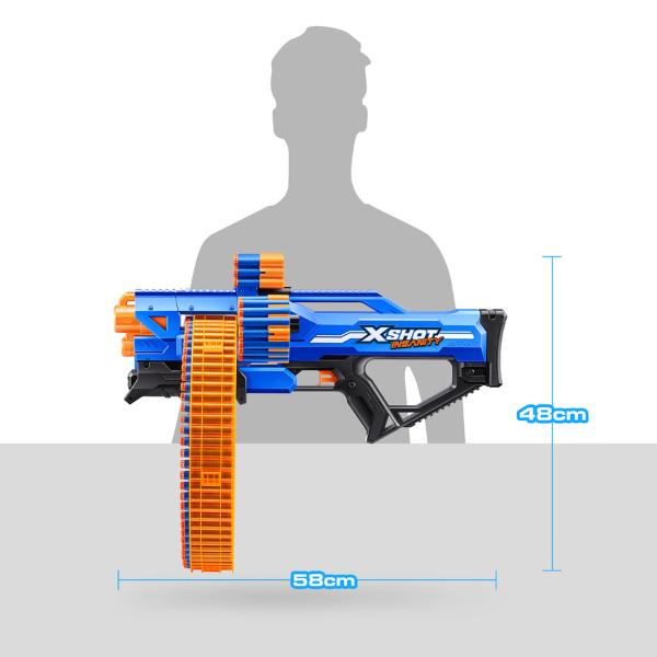 Insanity Mad Mega Barrel (72 Darts), Air Pocket Technology, Outdoor blaster by ZURU, Ages 8+