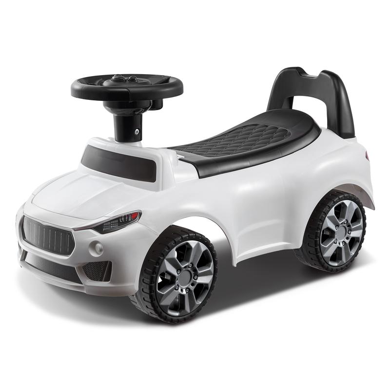 VEVOR Ride On Push Car for Toddlers, Ages 1-3, Ride Racer, Sit to Stand Toddler Ride On Toy, Classic Kids Ride On Car with Music Steering Wheel & Under Seat Storage, Ride On Toy for Boys Girls, White