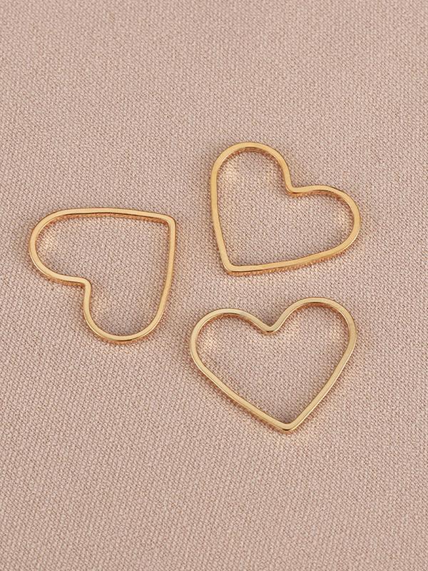 Heart Shaped Hollow Out Design Connectors, Fashionable Jewelry Making Accessories for DIY Bracelet & Necklace & Earrings, Jewelry Making Accessories