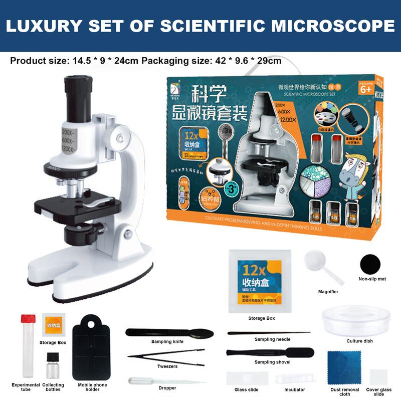 Explore the Micro World with This Kids Microscope Kit – 200x, 600x, 1200x Magnification | Perfect for STEM & Science Fun