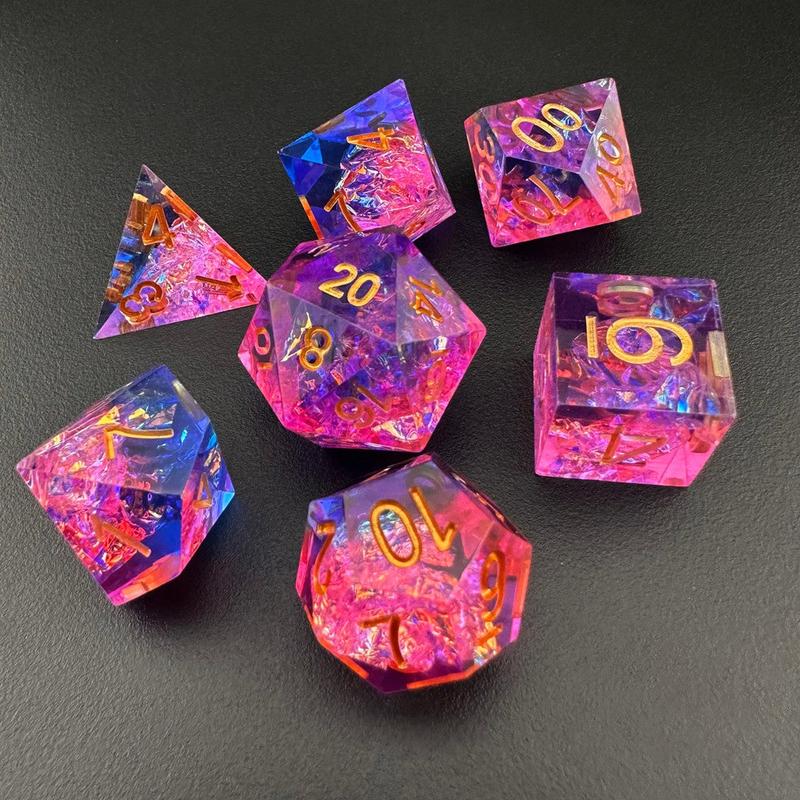 MinMax Misfits Arcane Nexus Resin Polyhedral DnD Dice Set for Dungeons & Dragons (7pc) | Pathfinder | Tabletop RPGS |  Commander | TTRPGs