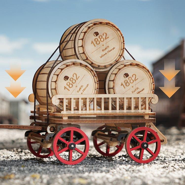 ROKR 3D Puzzle for Adults Steam Engine Tractor Locomotive Model Kit Electric Vintage Car Assembly Wooden Puzzles Vehicle Hobbies for Men Birthday Christmas building bricks