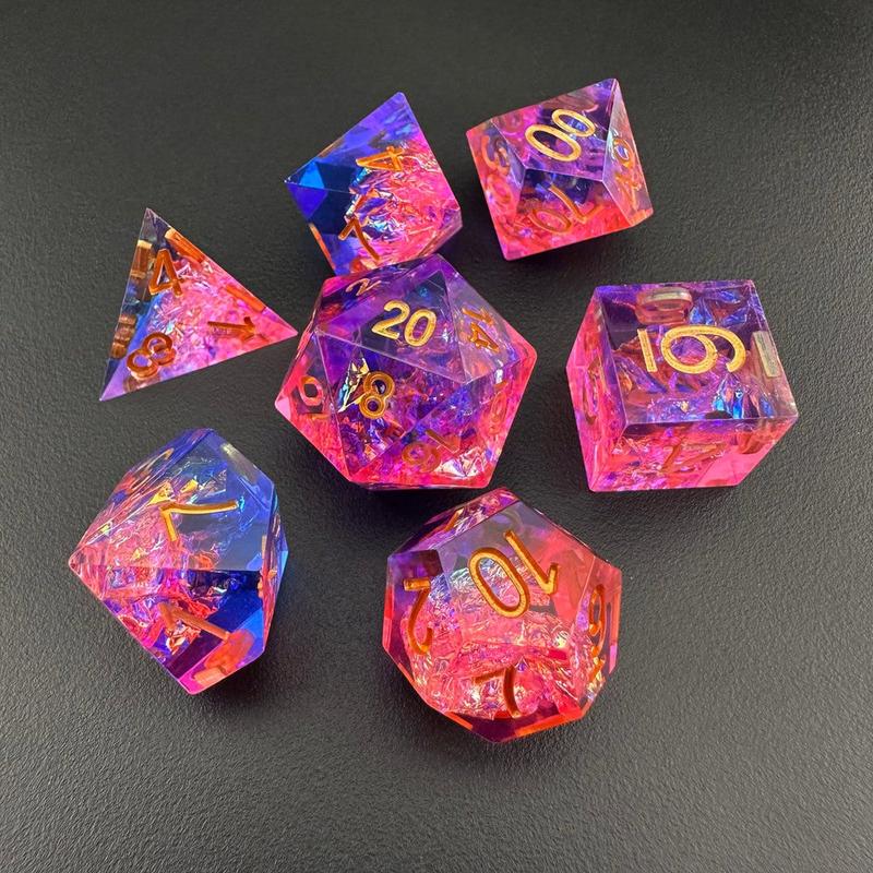 MinMax Misfits Arcane Nexus Resin Polyhedral DnD Dice Set for Dungeons & Dragons (7pc) | Pathfinder | Tabletop RPGS |  Commander | TTRPGs