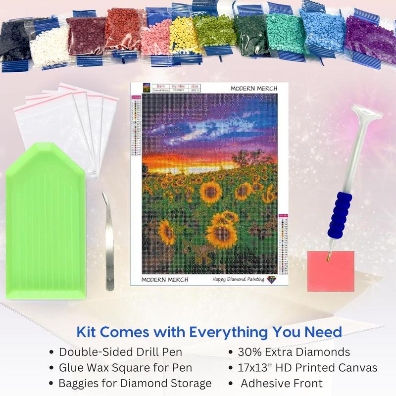 Sunflower Diamond Painting Kit DIY Diamond Art Flowers Diamond Art Paintings 30x40cm diamond art