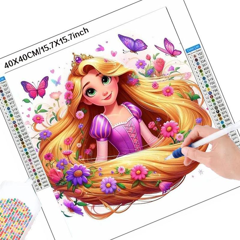 5D DIY Diamond Arts Colorful Painting Kit, Cartoon Princess Pattern Diamond Arts Colorful Painting without Frame, DIY Decor Painting for Bedroom