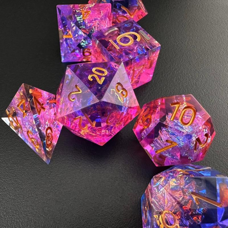 MinMax Misfits Arcane Nexus Resin Polyhedral DnD Dice Set for Dungeons & Dragons (7pc) | Pathfinder | Tabletop RPGS |  Commander | TTRPGs