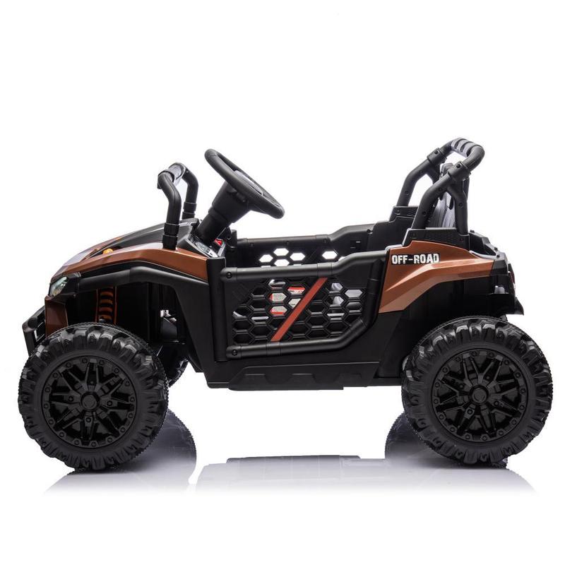 Black Pink Red Brown White 24V Kids Ride On UTV,Electric Toy For Kids With Parents Remote Control,Four Wheel suspension,Low Start,Adjustable speed,Multimedia player,Early Education,Bluetooth,Rear storage space for kids aged 3+, perfect gift