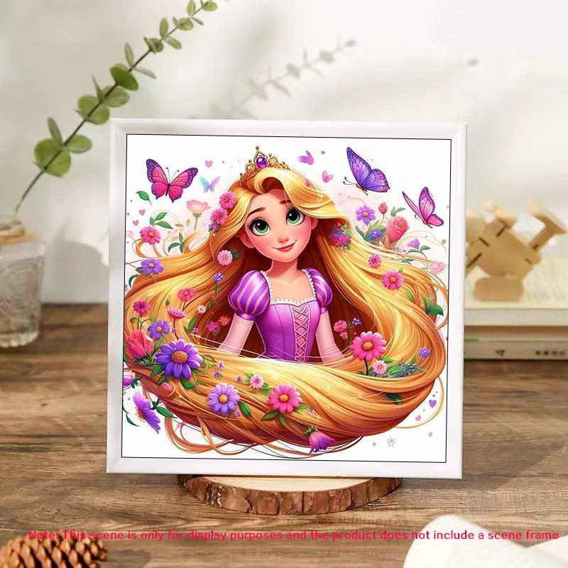 5D DIY Diamond Arts Colorful Painting Kit, Cartoon Princess Pattern Diamond Arts Colorful Painting without Frame, DIY Decor Painting for Bedroom