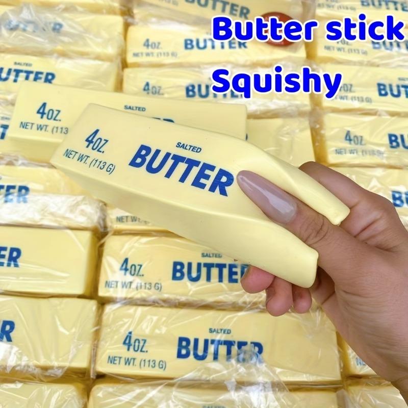 1pc Butter Stick Squishee: Soft, Slow-Rebounding, Finger-Licking Fun Stress Reliever for Teens and Adults