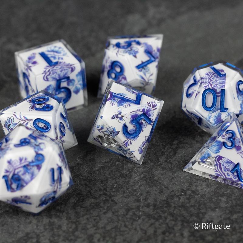 Moonlight Garden DnD Dice Set - Dice for Dungeons and Dragons, D&D, RPGs