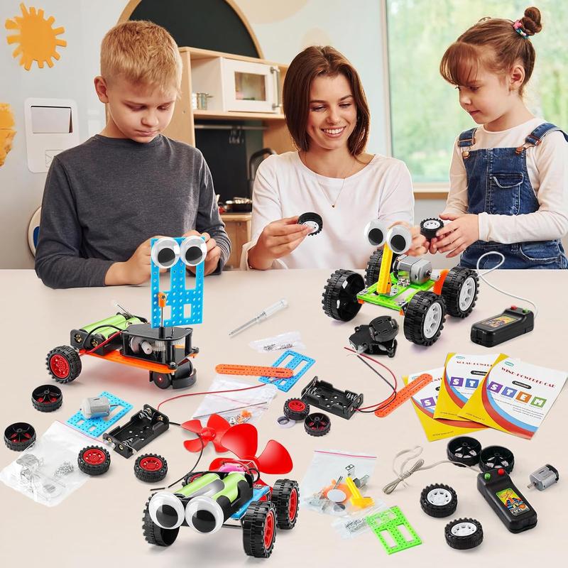 STEM Kits for Kids Ages 5-7 8-10, Robot Building Kits for Boys 8-12, Science Experiments for Kids 6-8 9-12, Car Crafts Activities Engineering Kit, STEM Toys for 5 6 7 8 10 12 Year Old Boys Girls Gifts