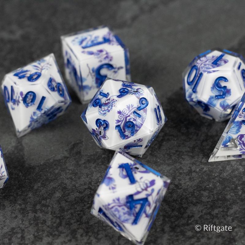 Moonlight Garden DnD Dice Set - Dice for Dungeons and Dragons, D&D, RPGs