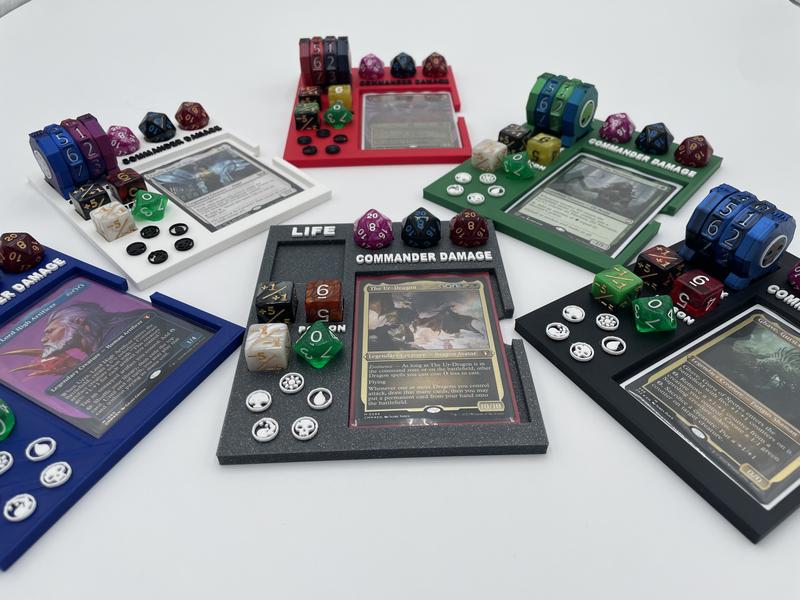  Commander Tray | Magic the Gathering | Command Zone Organizer | 3D Printed | Fable Forged Workshop