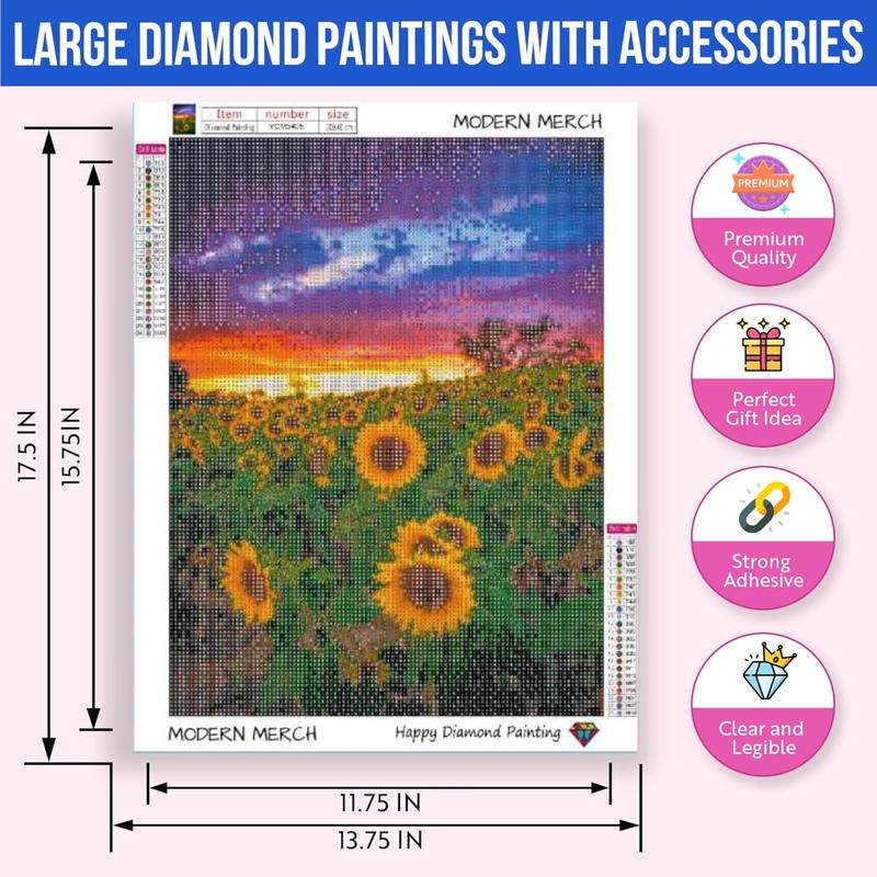 Sunflower Diamond Painting Kit DIY Diamond Art Flowers Diamond Art Paintings 30x40cm diamond art